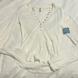 NWT Free People intimately white Henley